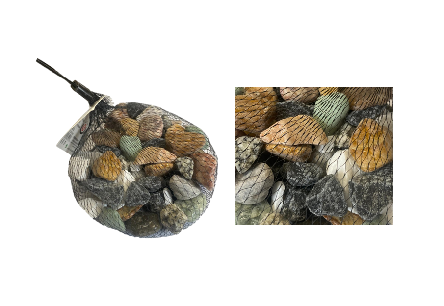 Bag Of Mixed Aquarium Fish Tank Stones Rocks Assorted Colours And Sizes