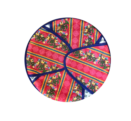 Printed Cotton Roti Chaba Naan Bread Basket Round 30 cm Assorted Designs 7944