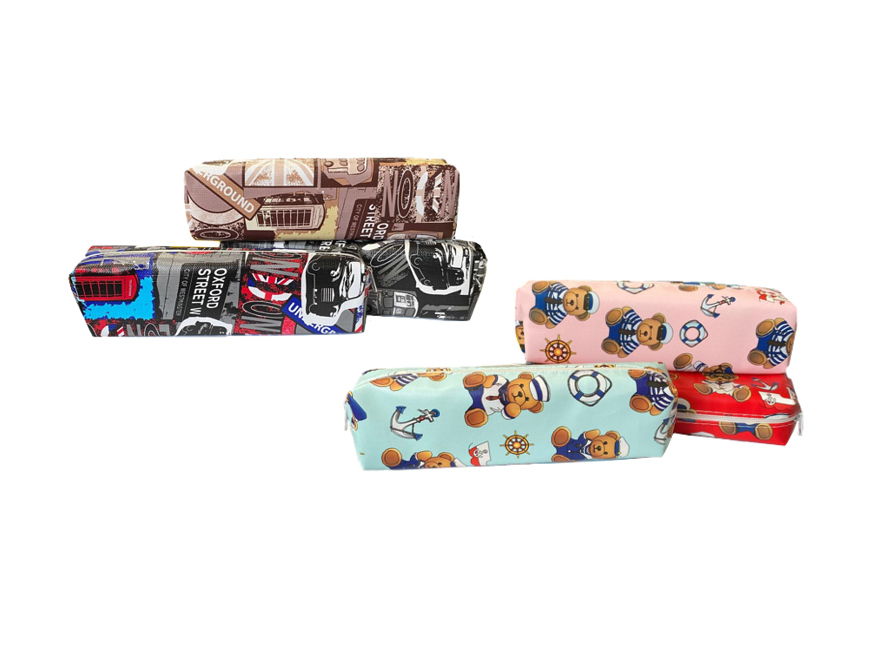 Stationery Pencil Case 19.5 X 5 X 4Cm Assorted Designs And Colours