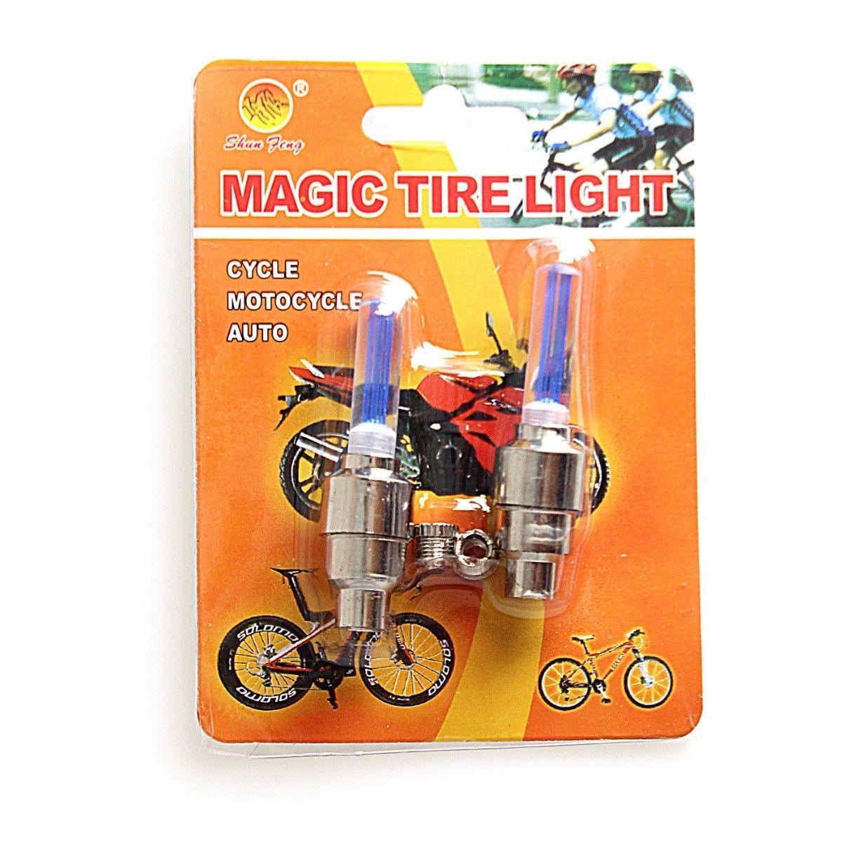 Magic Bike Bicycle Tyre Wheel Light 5.8Cm Pack Of 2 Assorted Colours
