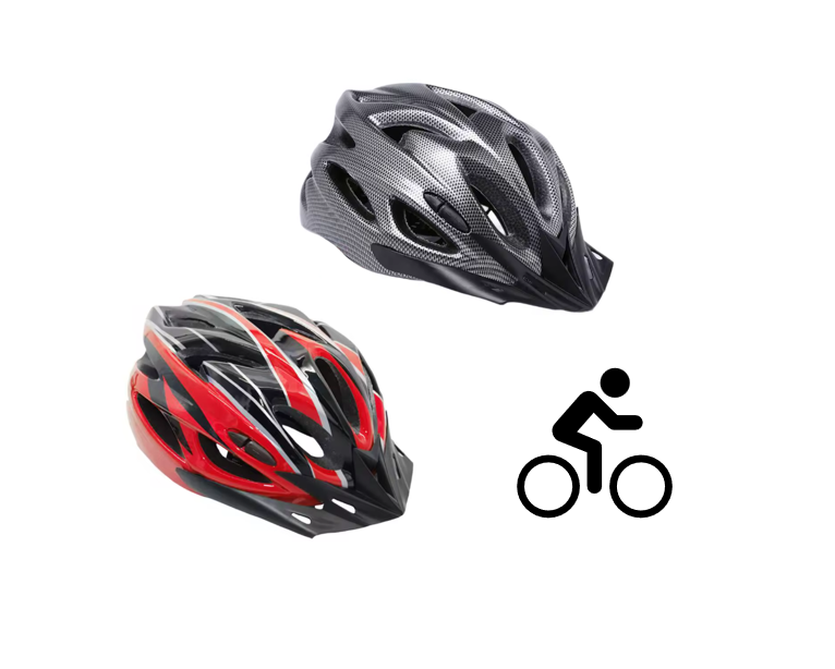 Adult Bike Bicycle Helmet With Chin Strap One Size Assorted Colours
