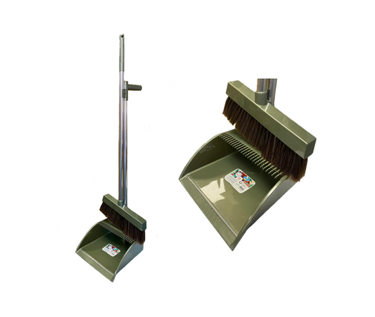 Large And E x tra Wide Plastic Metal Long Handle Dustpan And Brush Set 85 Assorted Colours