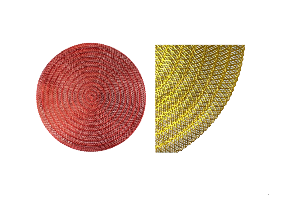 Round Table Centre Placemat With Scalloped Edge 38Cm Assorted Colours