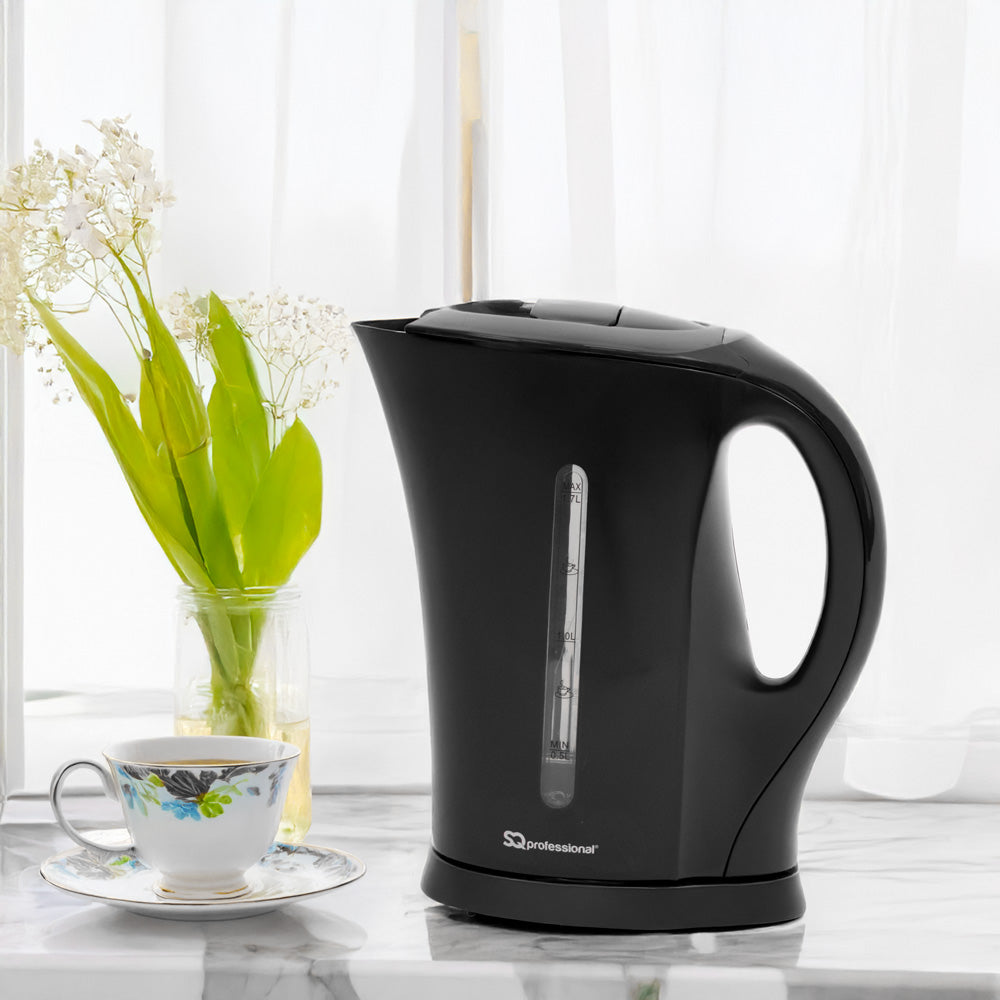 Sq Professional Aquen Plastic Kettle 1.7 Litre 2200W Black