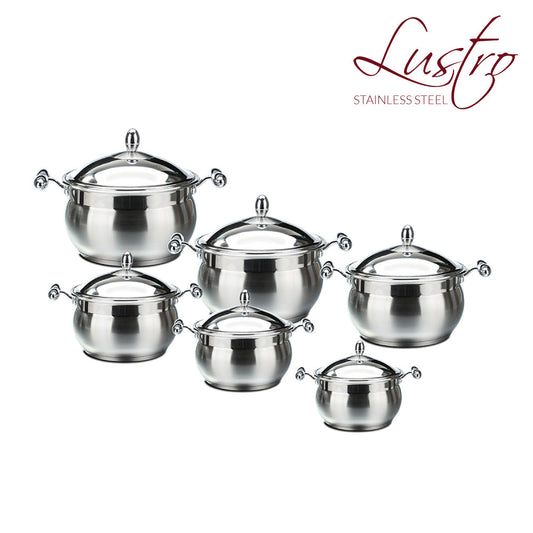Sq Professional Lustro Stainless Steel Imperiale Casserole Set Of 6