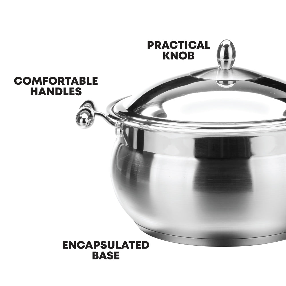 SQ Professional Lustro Stainless  Steel  Imperiale Casserole Set of 6 7991