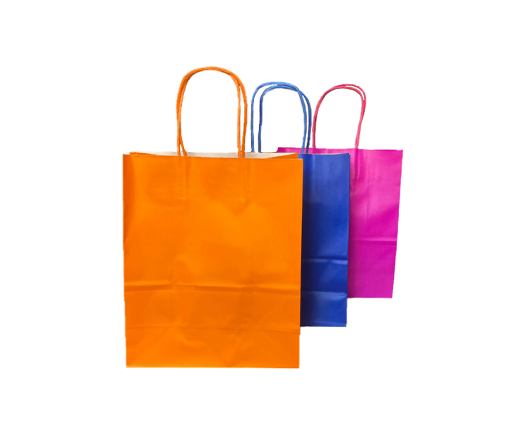 Solid Colour Paper Gift Bag Small 16 X 8 X 21Cm Assorted Colours