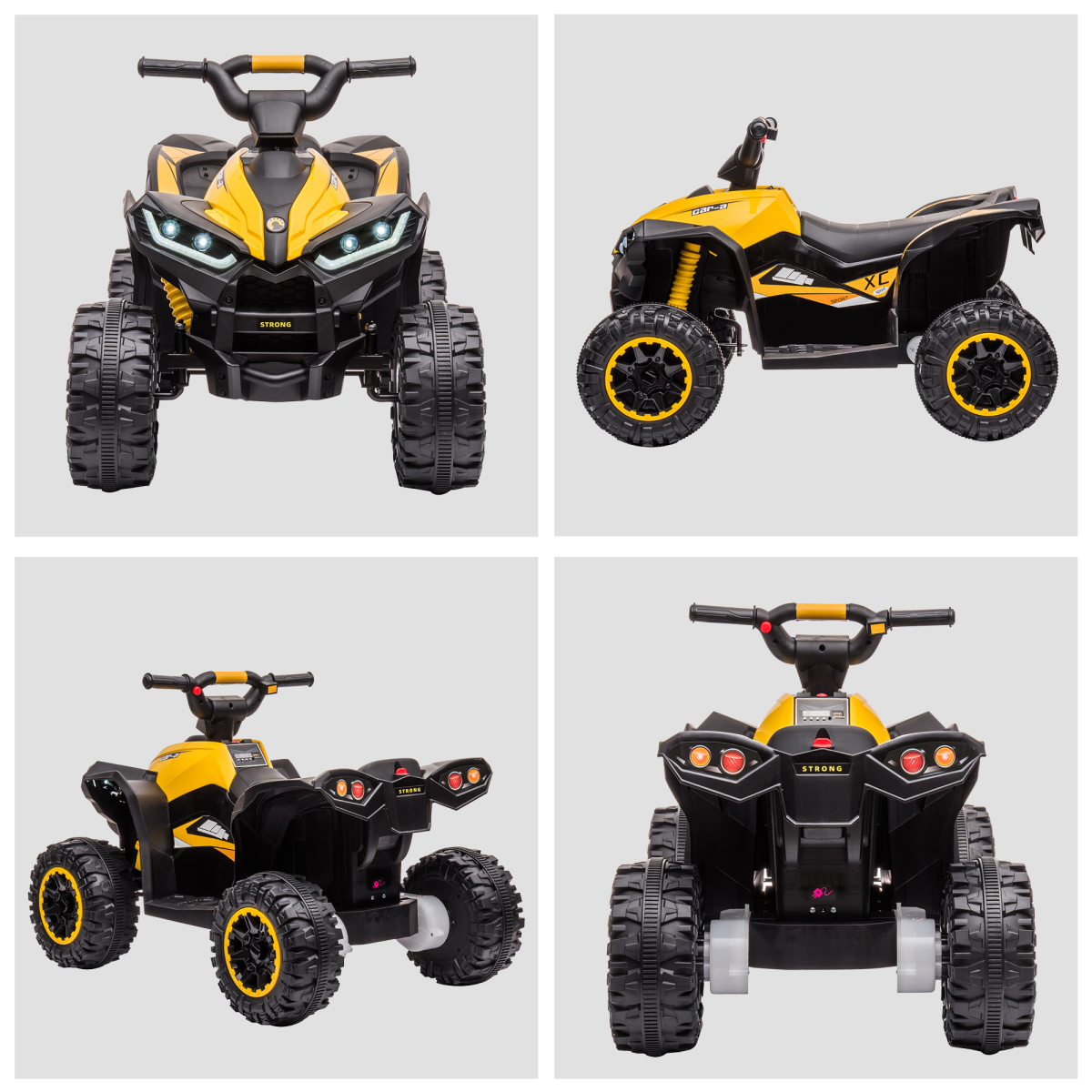 12V Electric Quad Bikes for Kids Ride On Car ATV Toy for 3-5 Years
