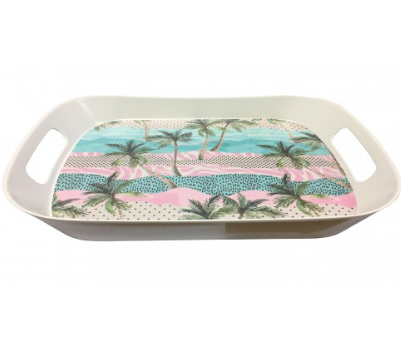 Melamine Rectangle Dip Tray with 2 Handles 36 x 24 cm Assorted Designs ALB3310