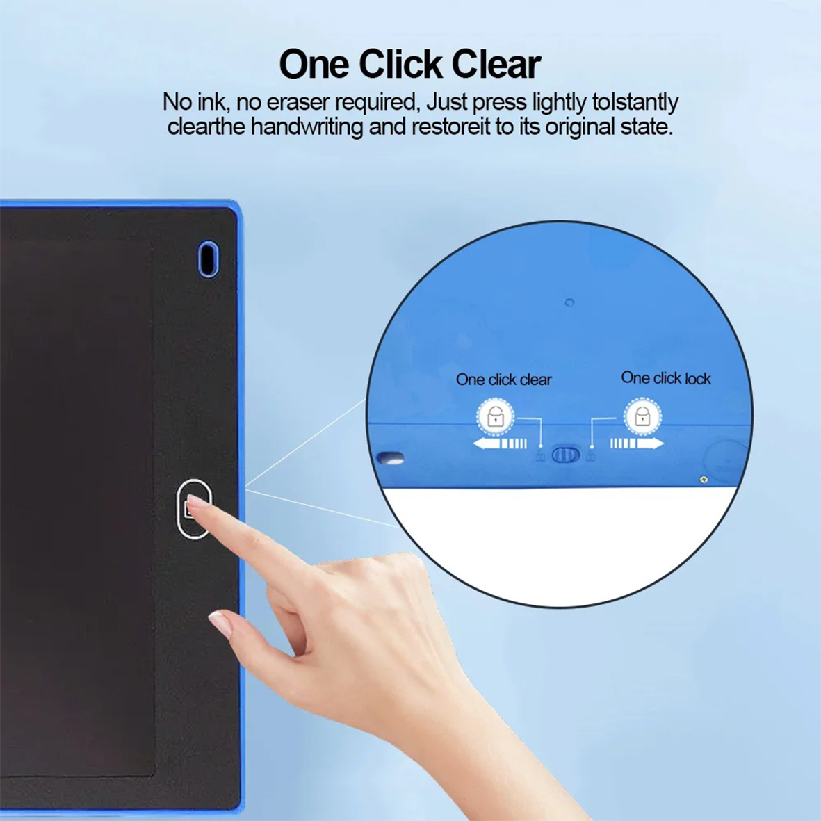 LCD Writing Tablet No Paper Or Chalk - Assorted Colours
