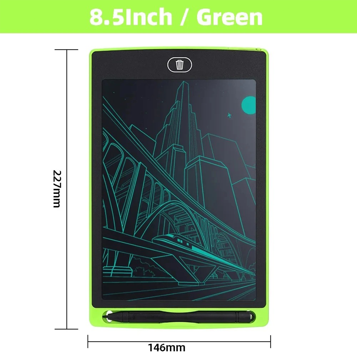 LCD Writing Tablet No Paper Or Chalk - Assorted Colours
