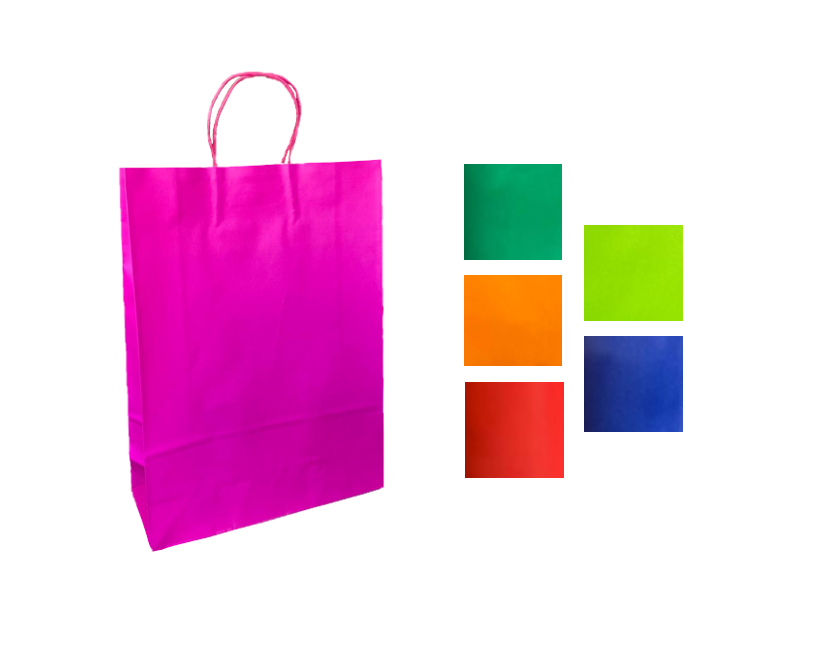 Solid Colour Paper Gift Bag Extra Large 31 X 12 X 42Cm Assorted Colours