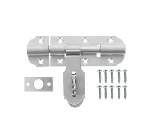 Stainless Steel Tower Door Bolt With Screws 4"