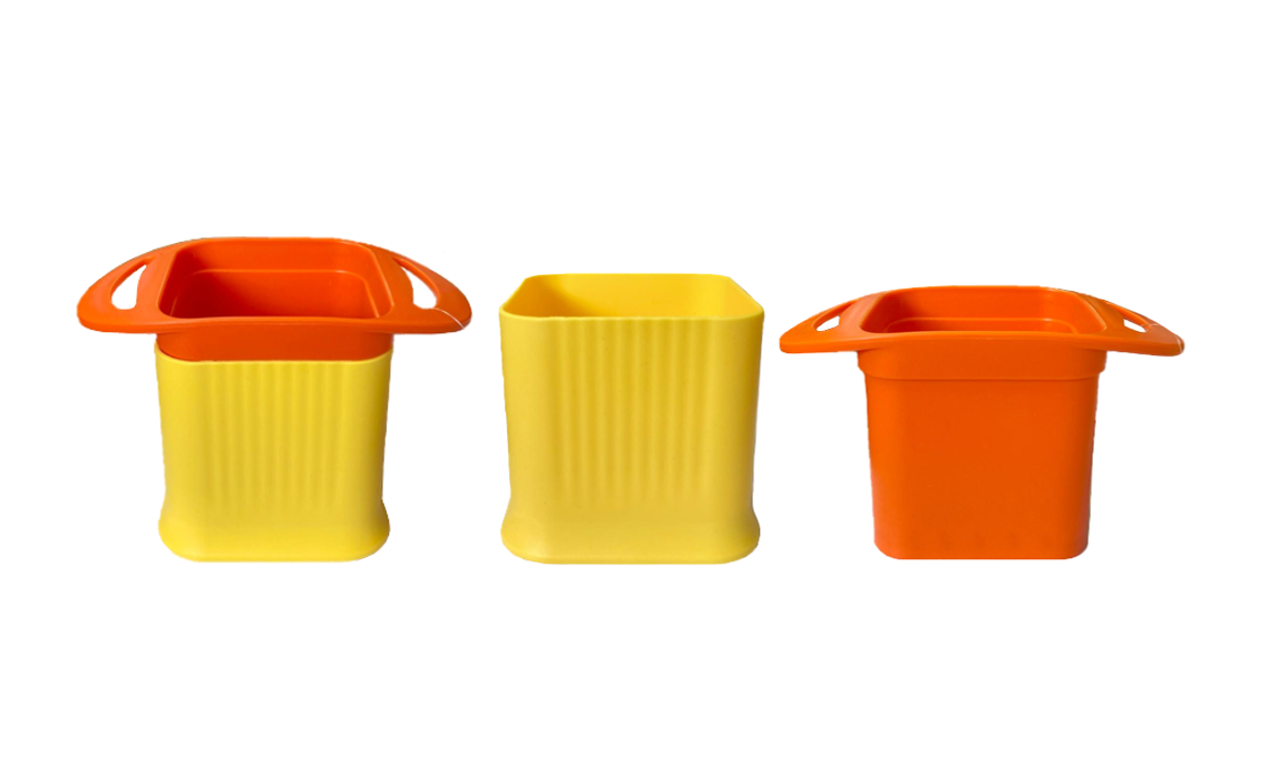 One Step Plastic Potato Chipper Fries Vegetable Cutter 10.5 X 15.5 X 9.5Cm Assorted Colours