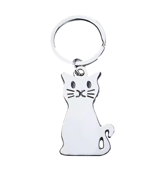 Metal Cat Keychain Keyring