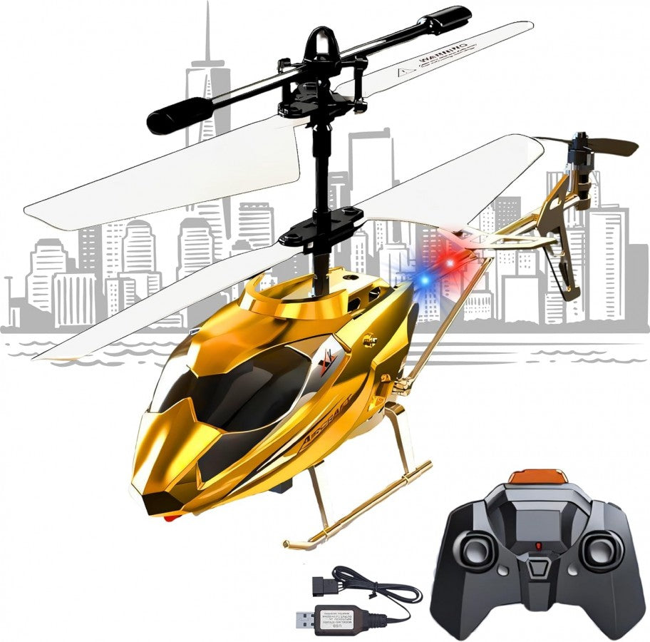 Remote Control Mini Helicopter 3.5CH with Gyro Altitude Hold Aircraft USB Rechargeable with LED Light - Available in 3 Colours