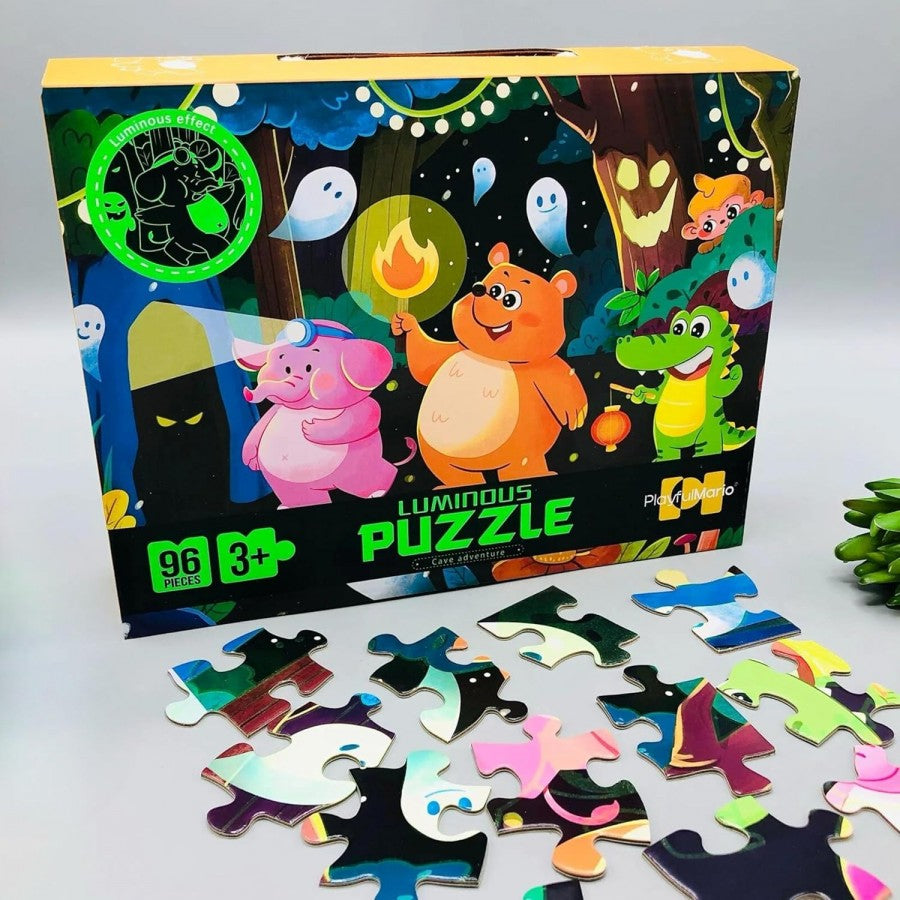 Luminous Animal Puzzle - Glow in The Dark- 96 Pieces