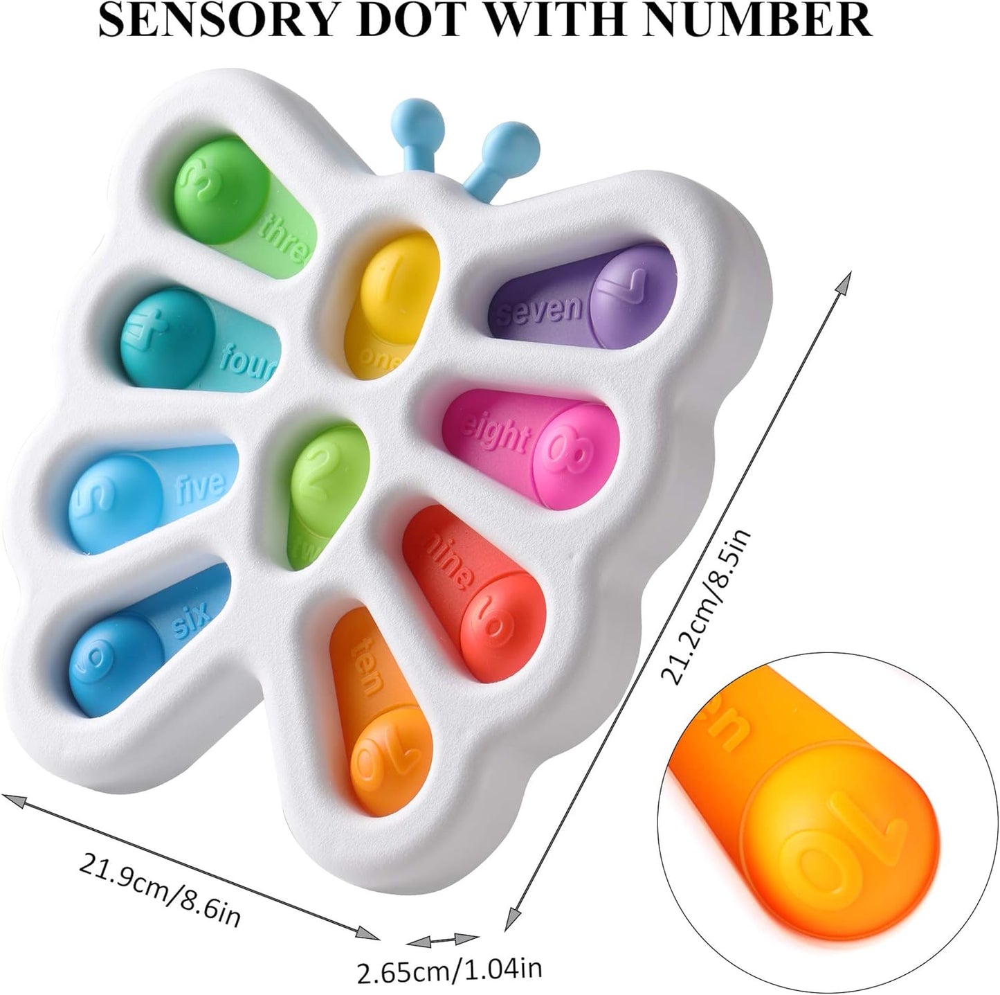 Butterfly Shape Plastic Poppit Pop Push Fidget Sensory Toy