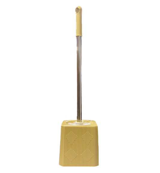 Plastic Bathroom Toilet Brush With Square Stand Assorted Colours