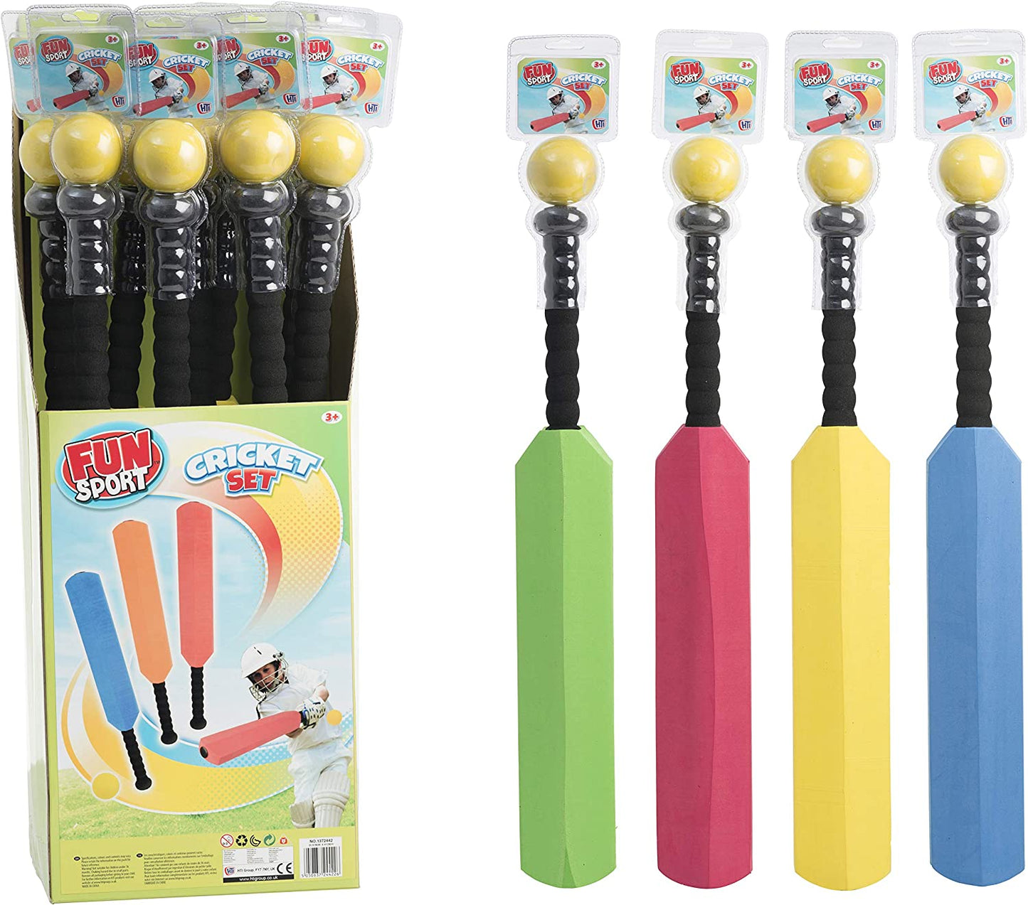 Children's Toy Foam Cricket Set Assorted Colours 1373245
