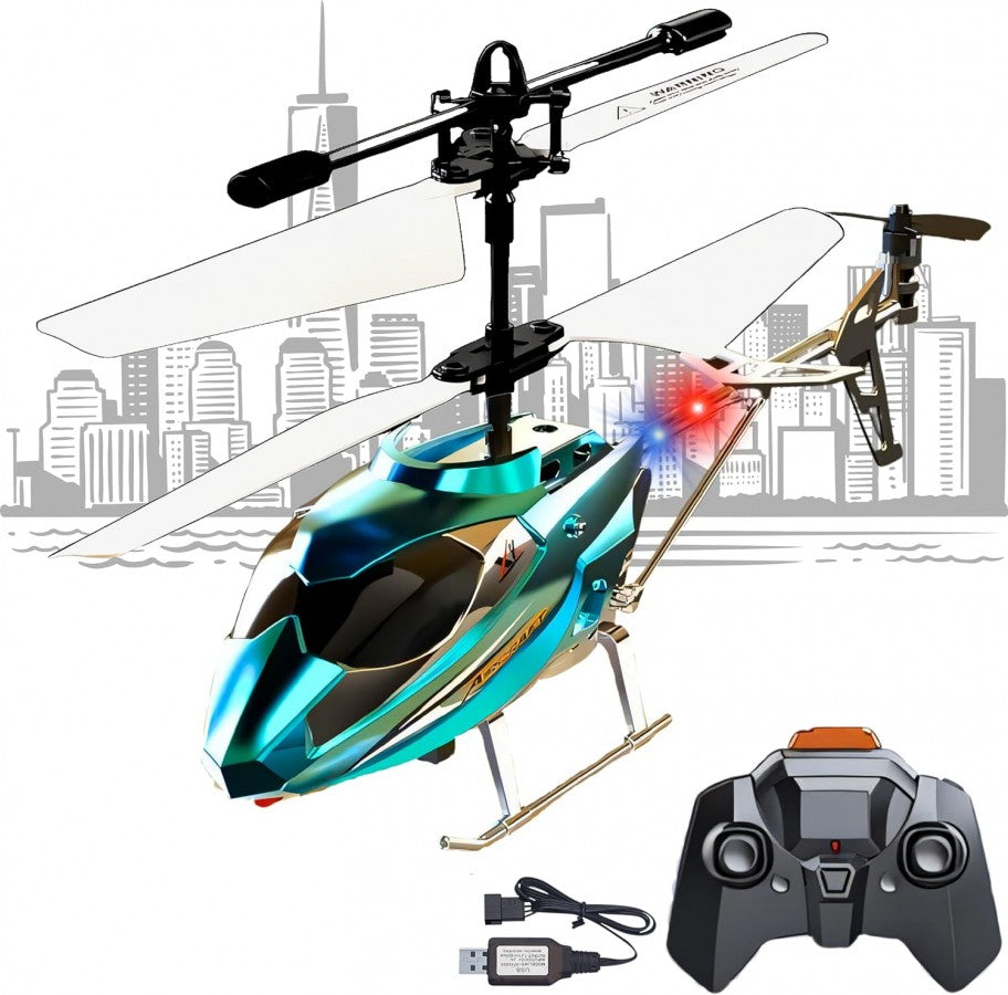 Remote Control Mini Helicopter 3.5CH with Gyro Altitude Hold Aircraft USB Rechargeable with LED Light - Available in 3 Colours