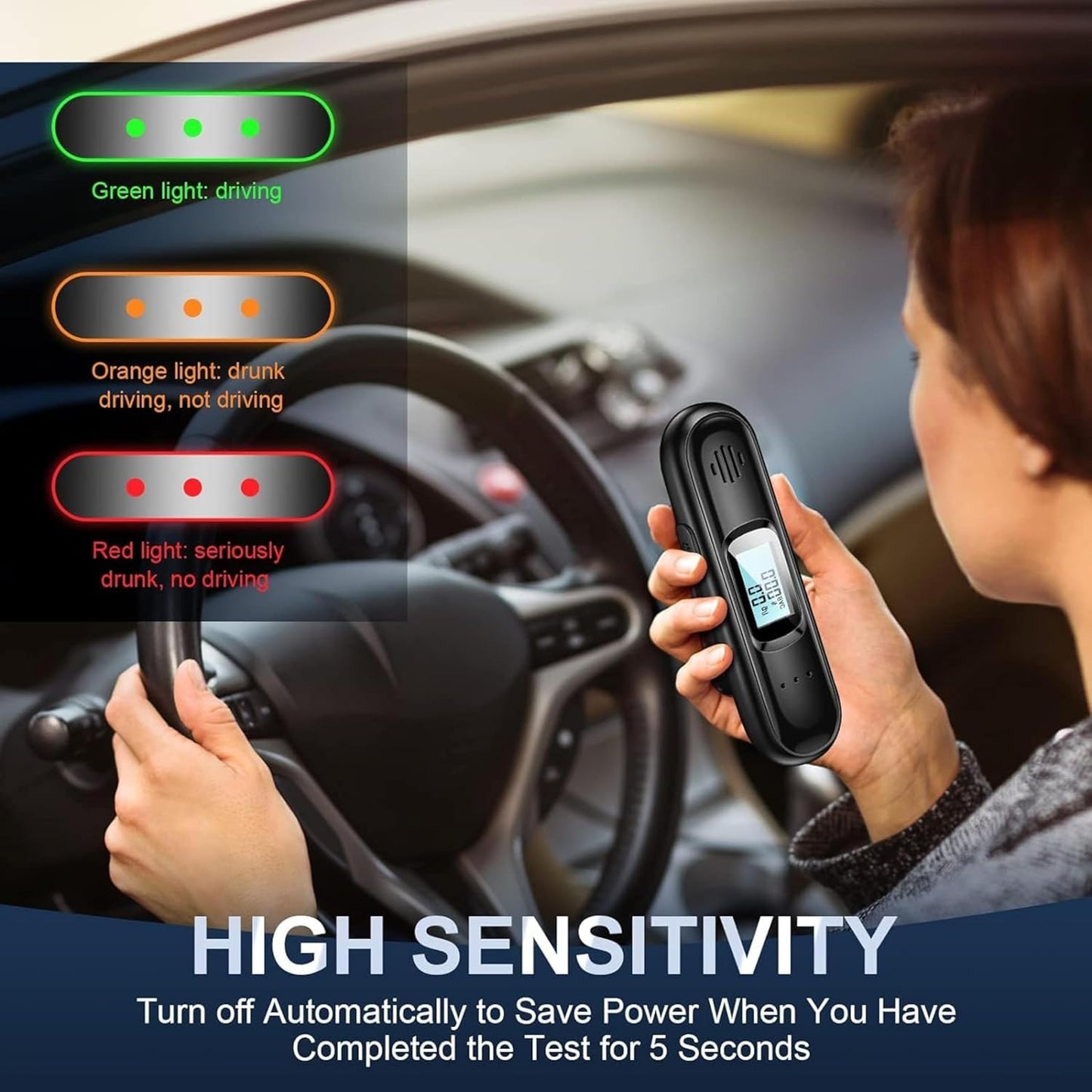 Portable Alcohol Tester Breathalyzer