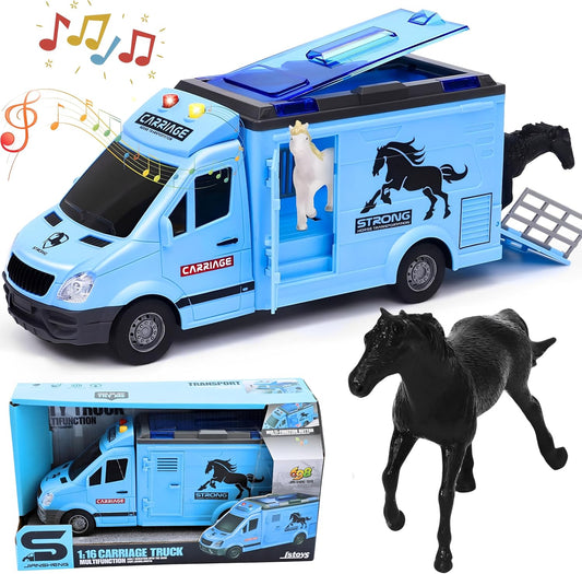Horse Box Carriage Van Toy With Lights & Sound