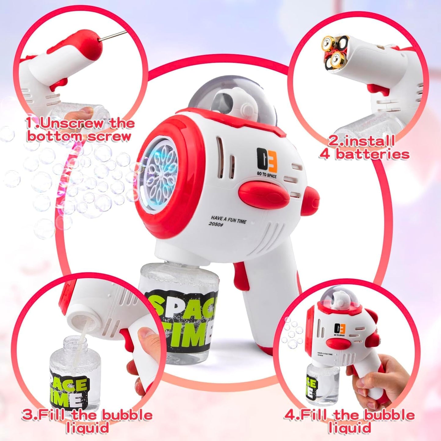 Space Machine Electric Bubble Launcher