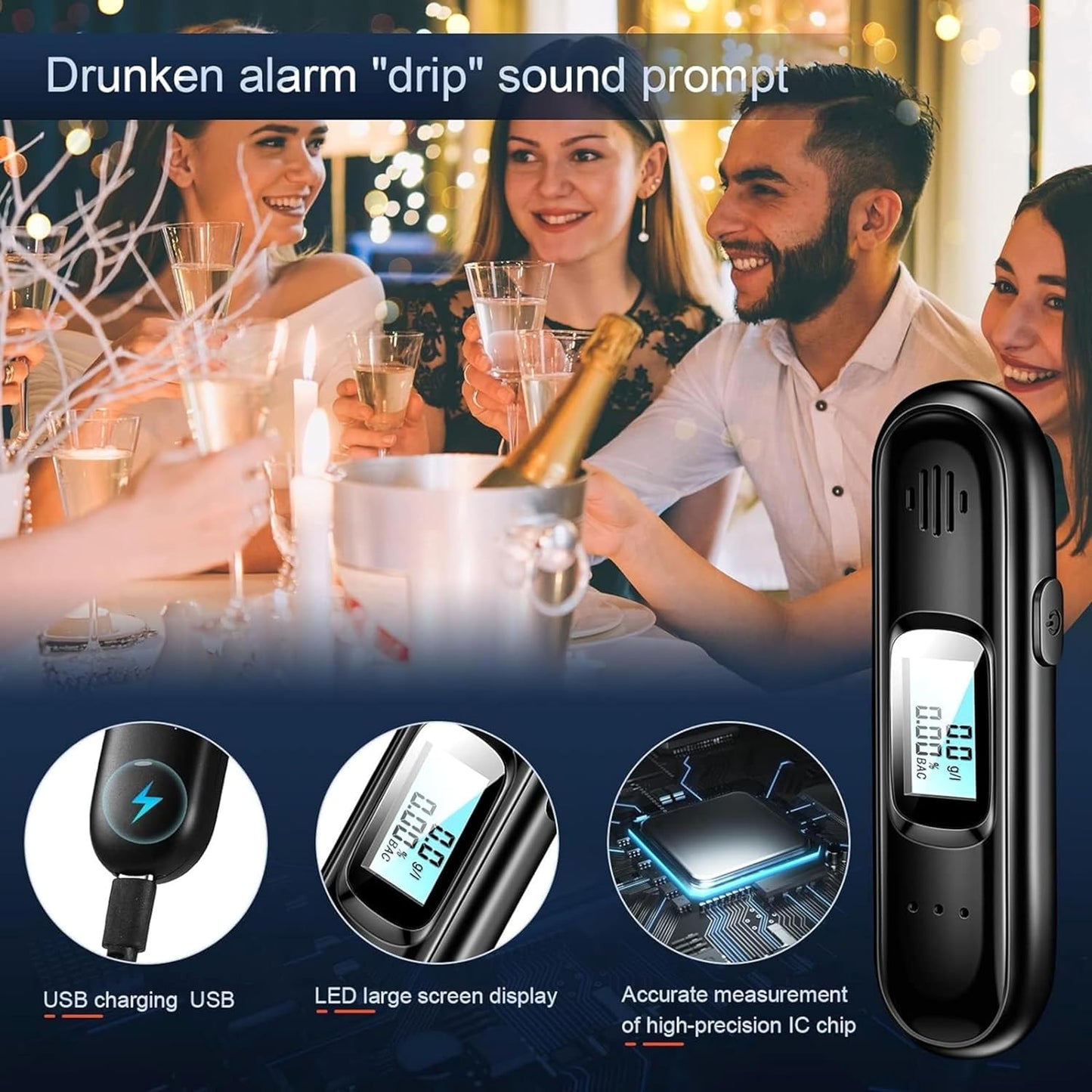 Portable Alcohol Tester Breathalyzer