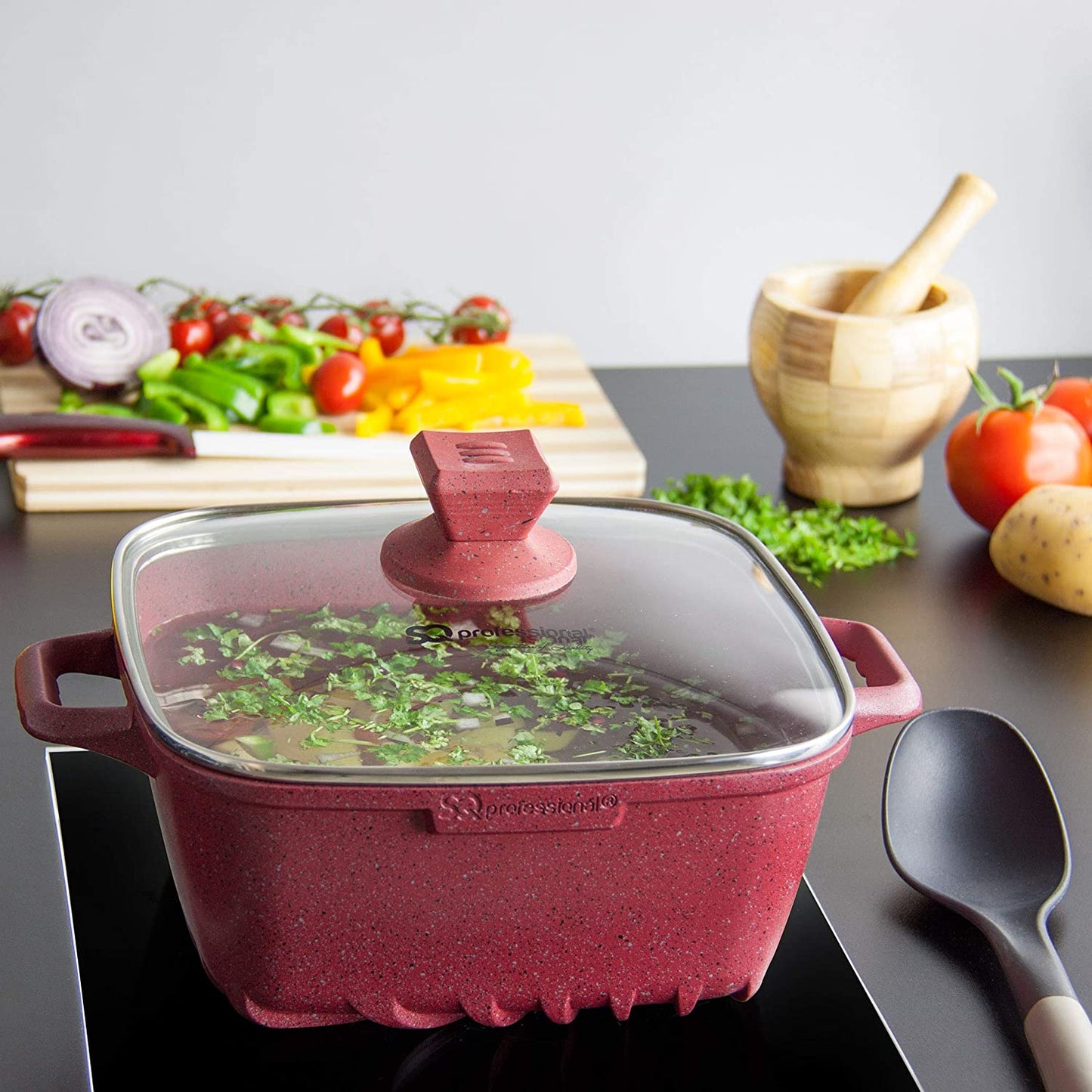 Nea Marbell Square Stockpot Set of 4 Rossa 6902