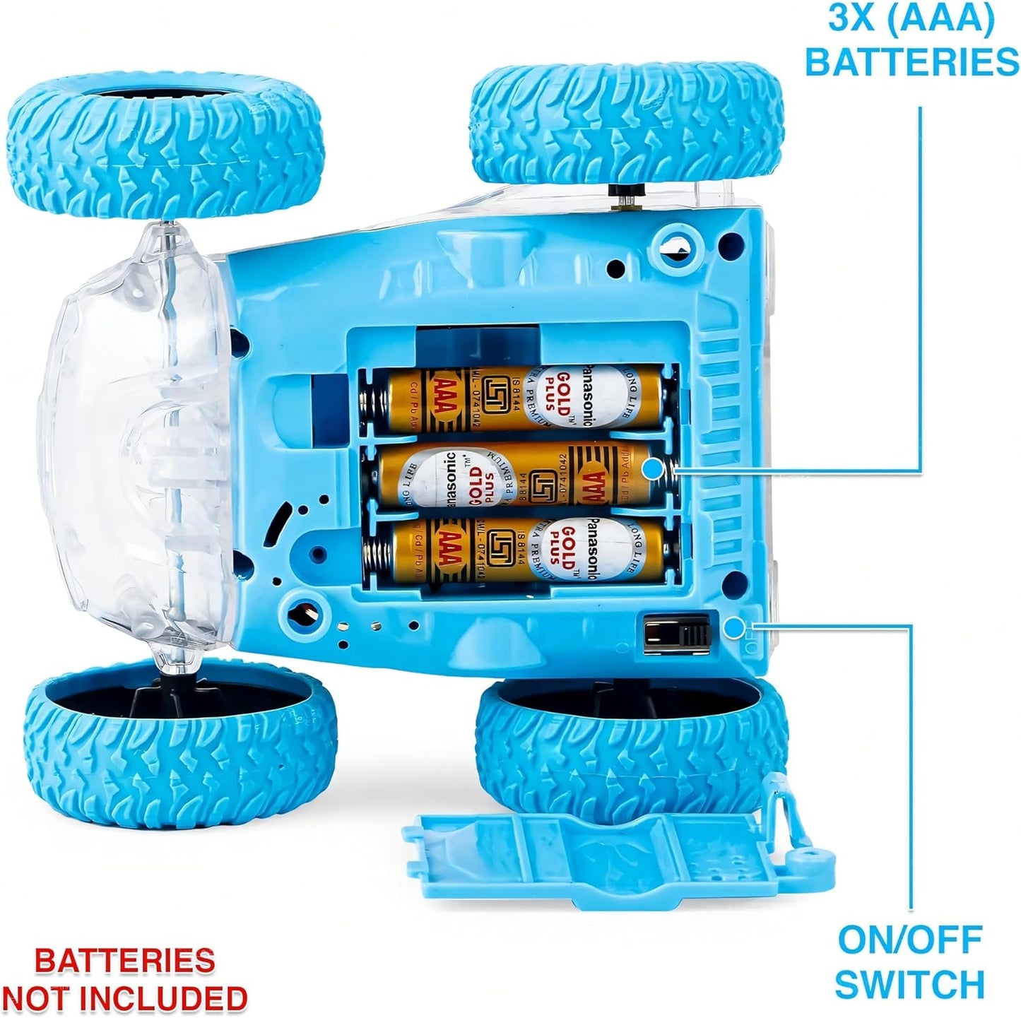 Remote Control Stunt Car, 360° Rotation Flip Vehicle Toy With Colourful LED Light & Music, 2.4 GHz