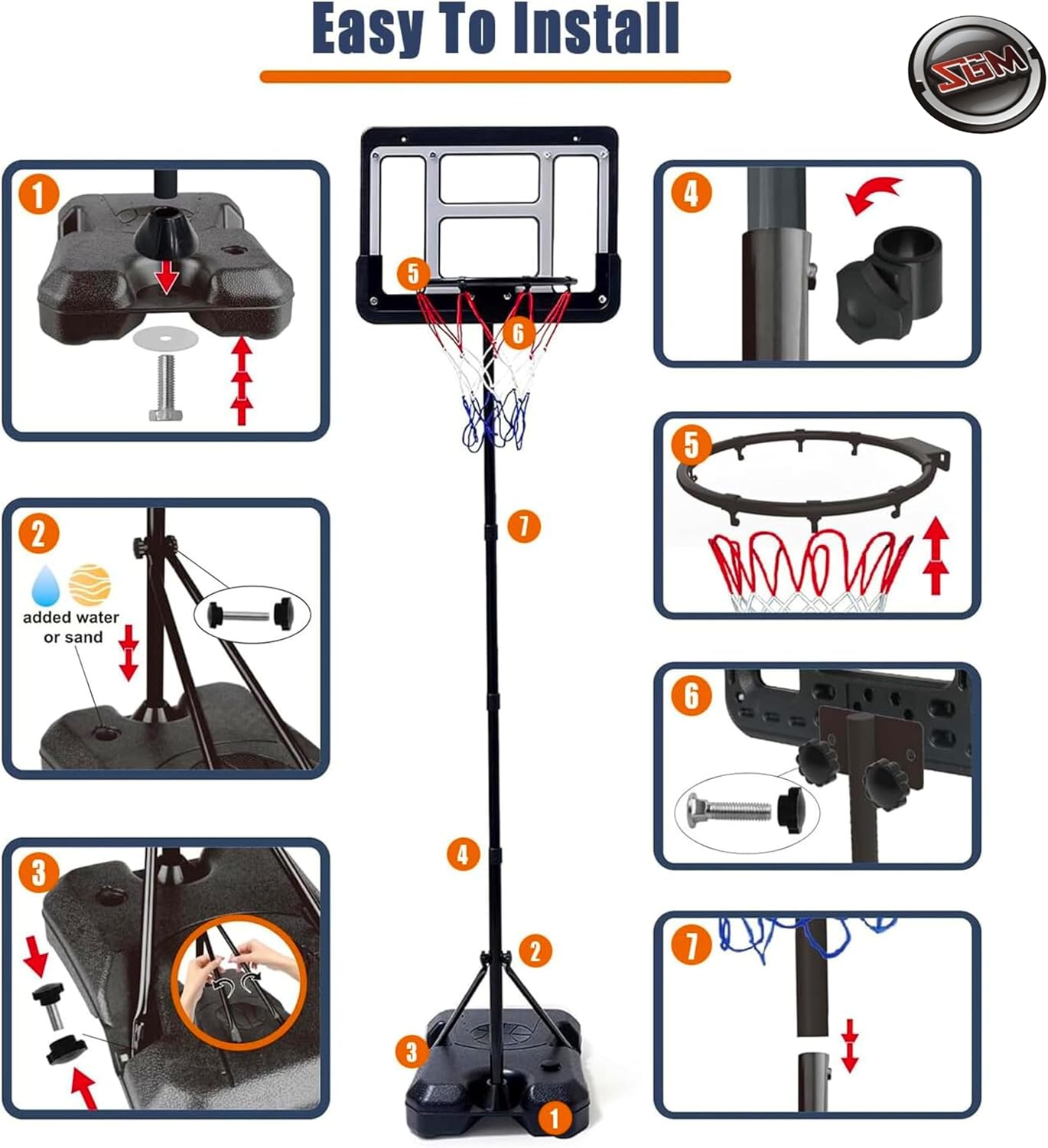 Basketball Hoop Stand - 240cm