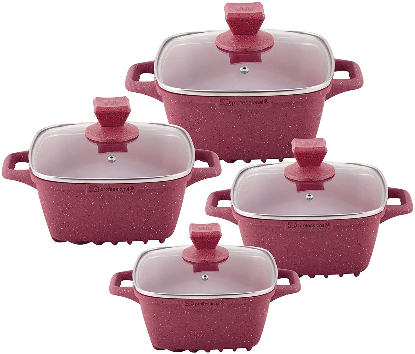 Nea Marbell Square Stockpot Set of 4 Rossa 6902