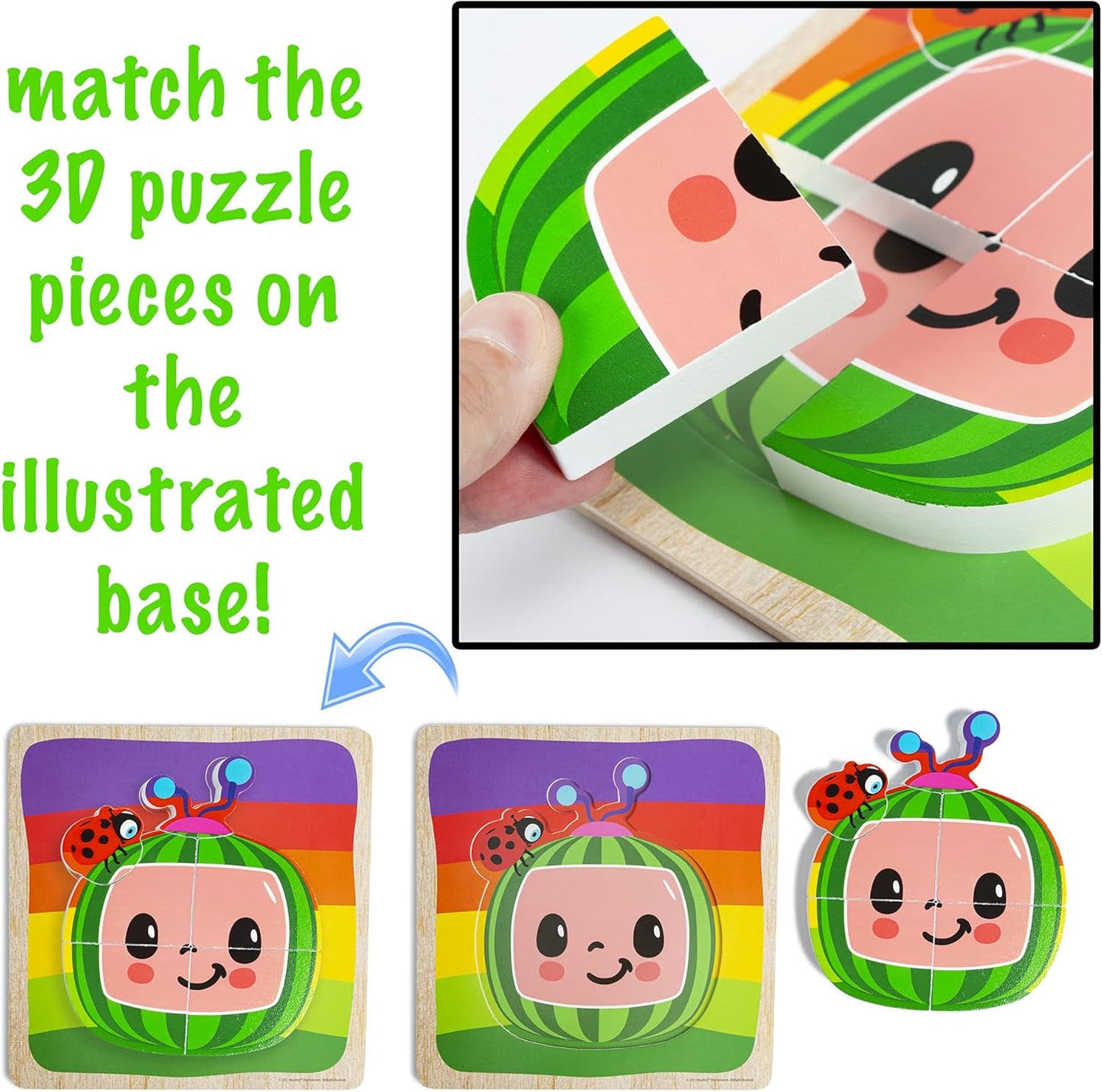 Cocomelon 3D Wooden Puzzle - 2 Designs