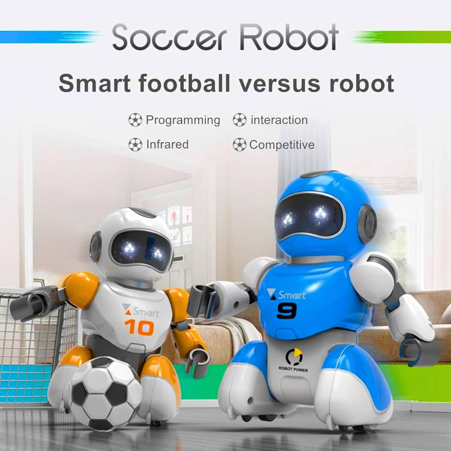 Remote Control Twin Pack Robot Soccer Game USB Rechargeable