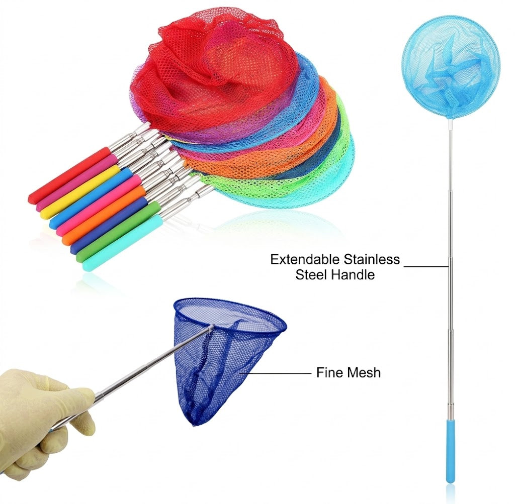 E x tendable Fishing Net With Stainless Steel Handle, 17 –, Assorted Colours