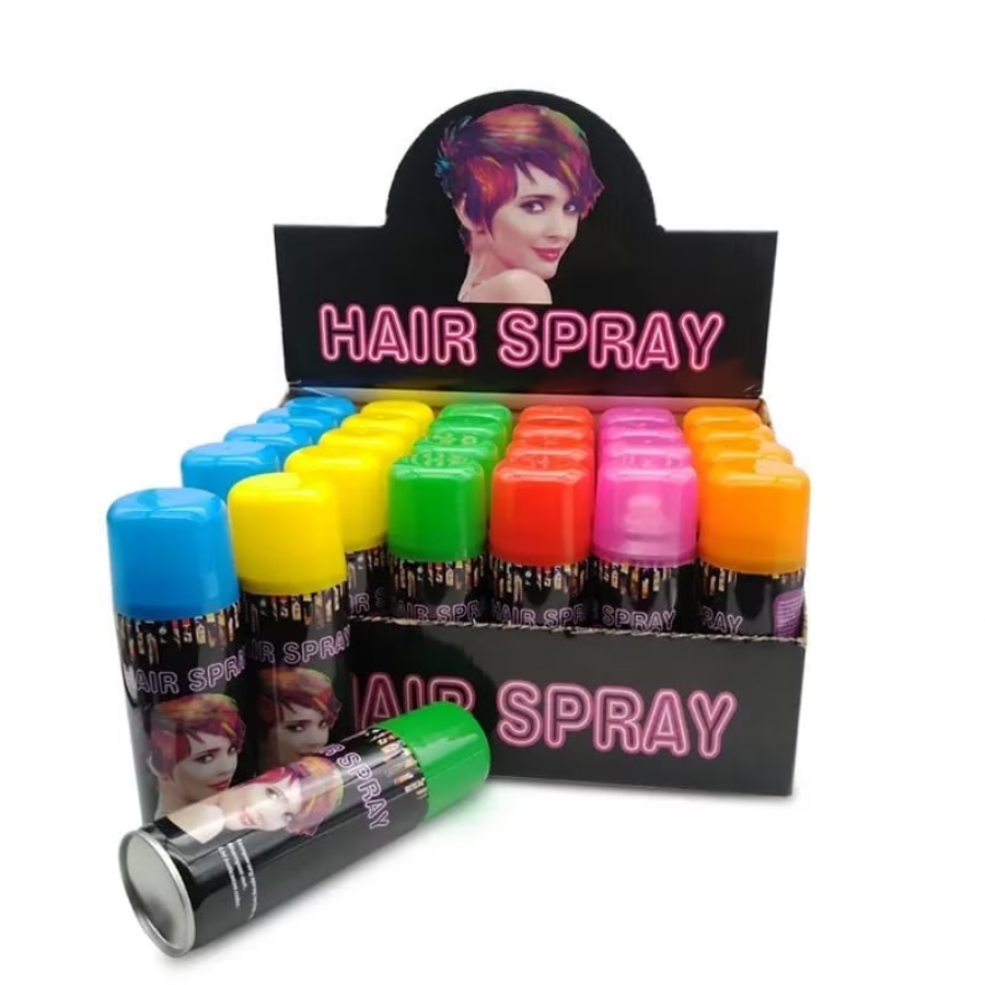 Hair Colour Spray 250Ml (Pack Of 24) – Assorted Temporary Colouring Spray For Hair