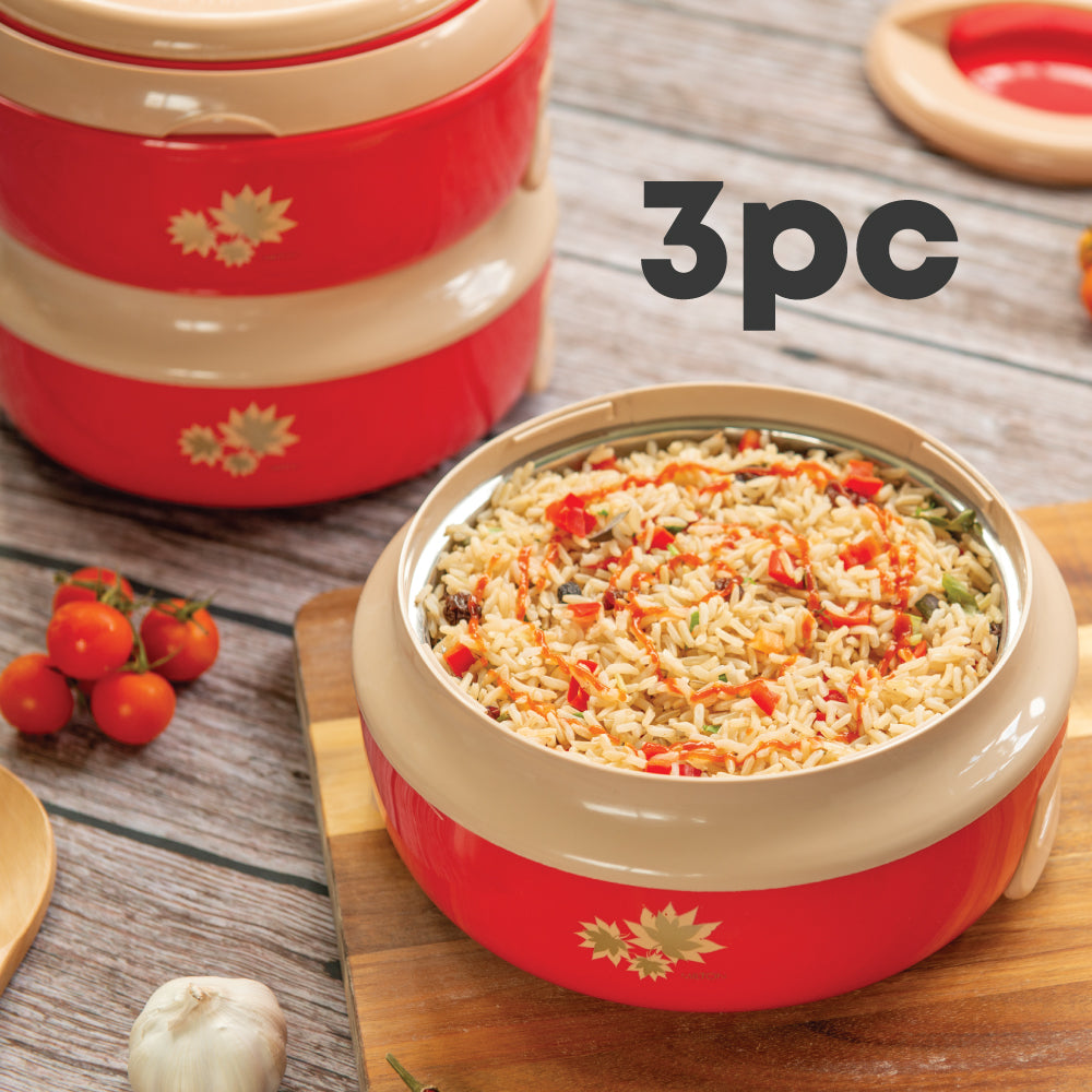 Sq Professional Venture Insulated Hot Pot Set Of 3 Pink 1.5L