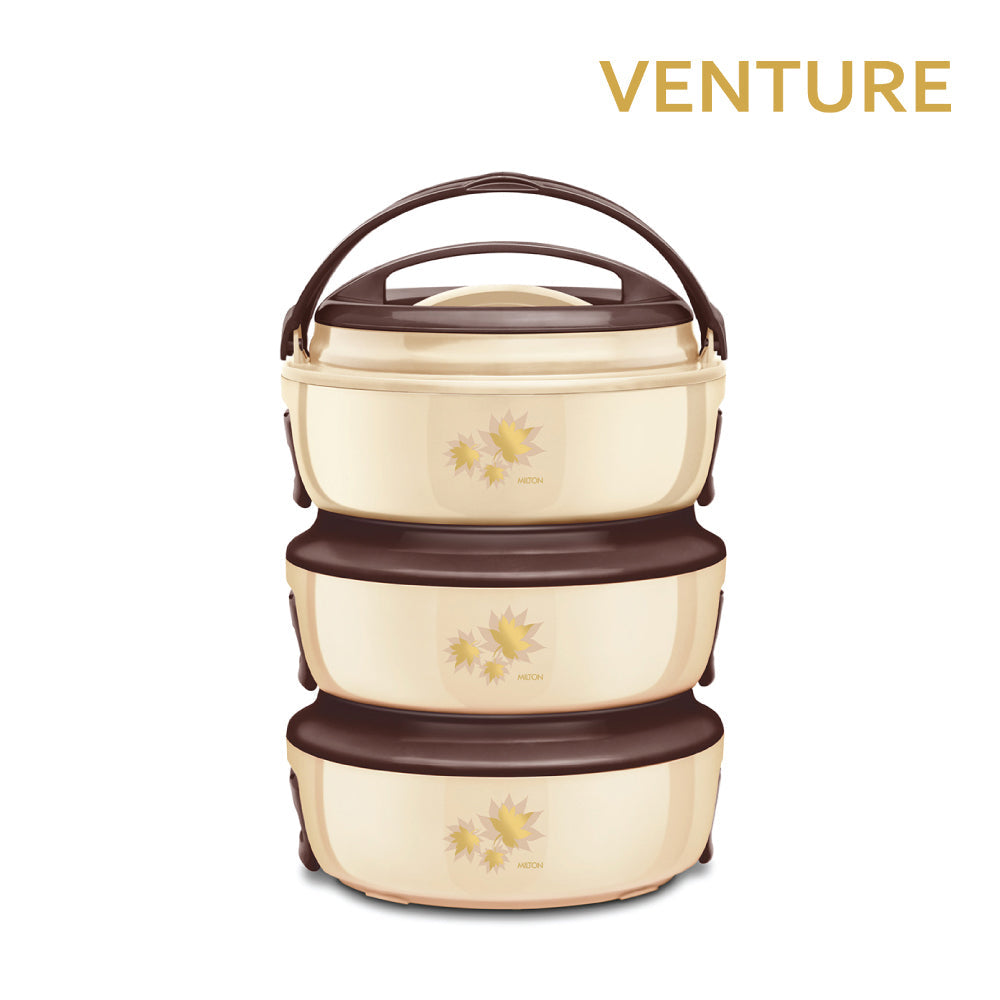 SQ Professional Venture Insulated Hot Pot Set of 3 Cream 1.5L 8429
