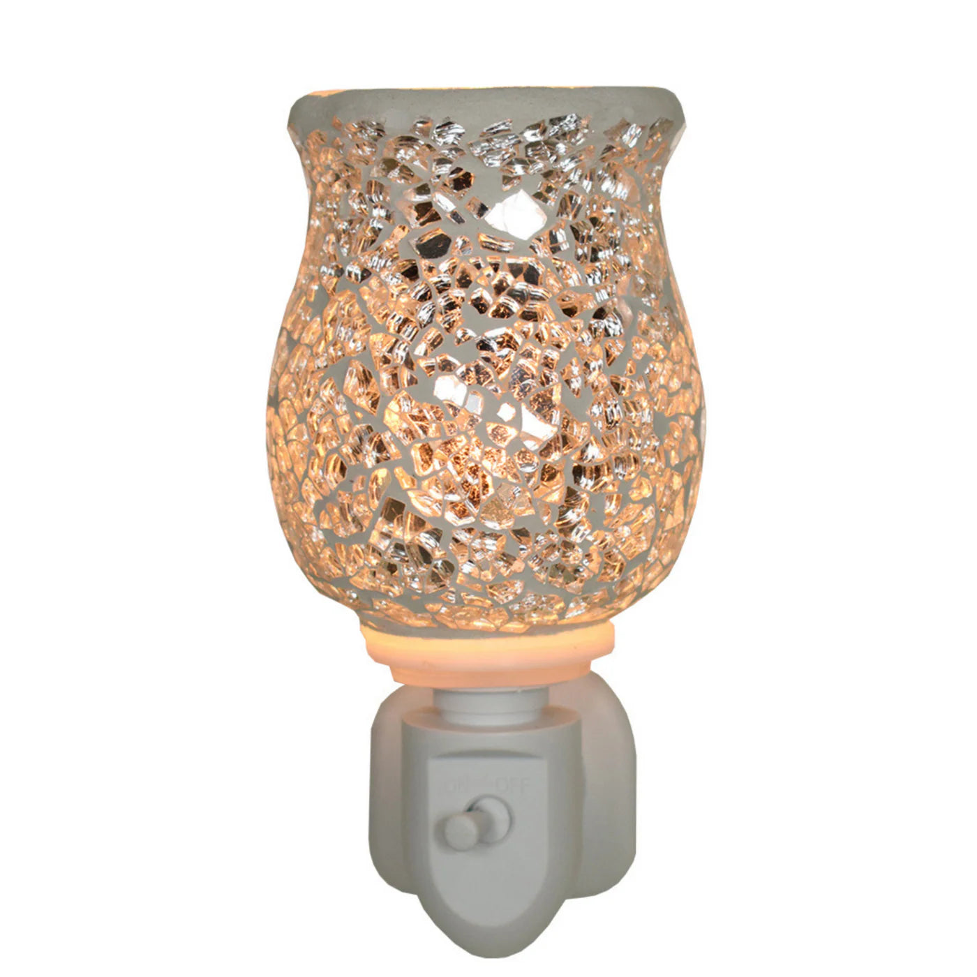Silver Mosaic Wax & Oil Warmer Plug In Light - Sensual Aroma
