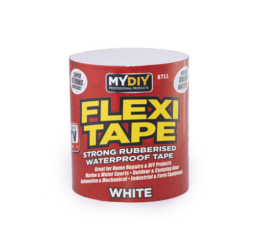 Flexi Tape Strong Rubberised Waterproof White Tape Diy 8711