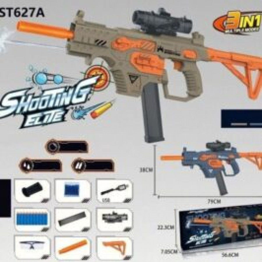 3 In 1 Gel Blaster, Soft Bullet &Amp; Water Shooter. Multi Use Rifle