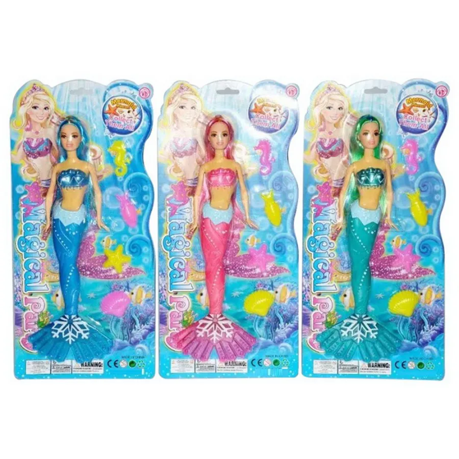 Mermaid Doll with Wings Plastic Fashion Toys Girl Doll