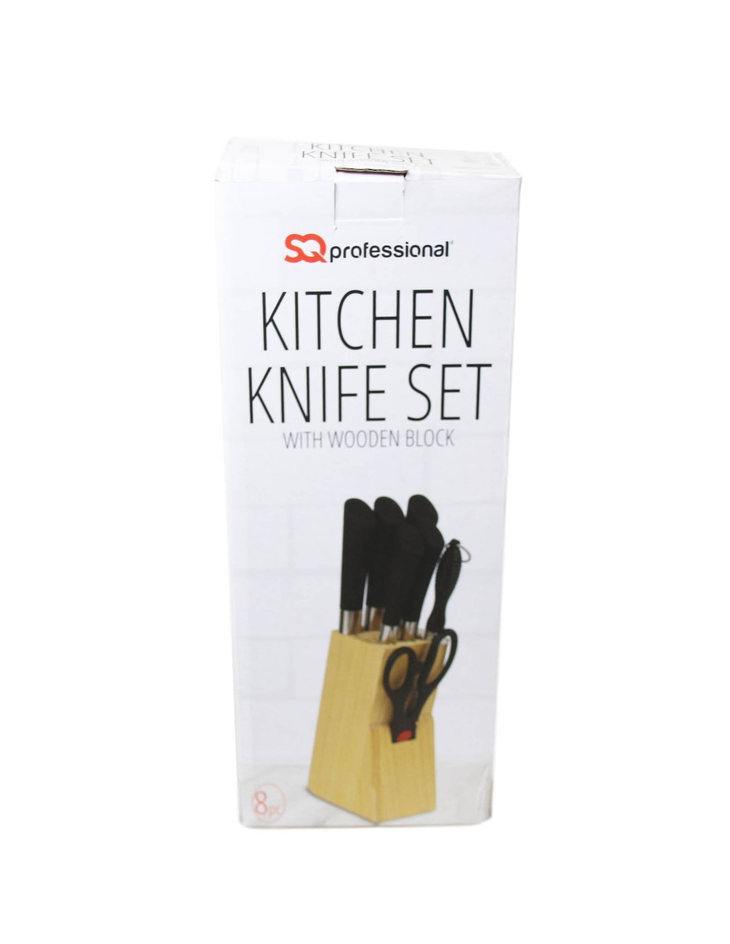 SQ Professional Stainless Steel Knife Set Block with Scissors 8888