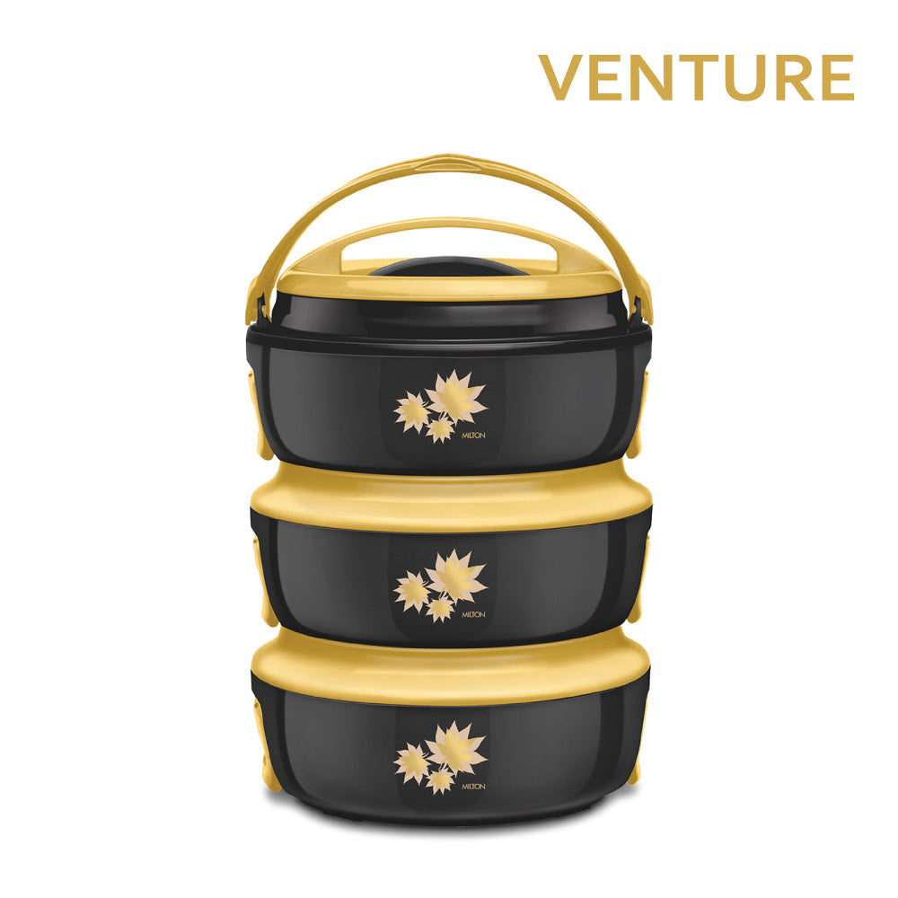 SQ Professional Venture Insulated Hot Pot Set of 3 Black 1.5L 8889
