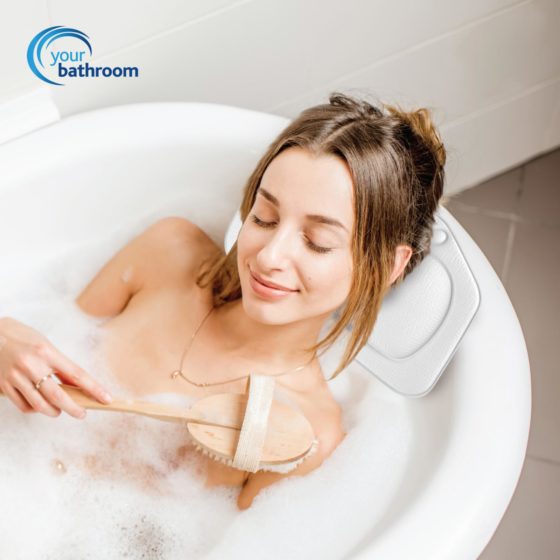 Non Slip Comfort Bath Pillow Cushion 31 x 21cm 8911