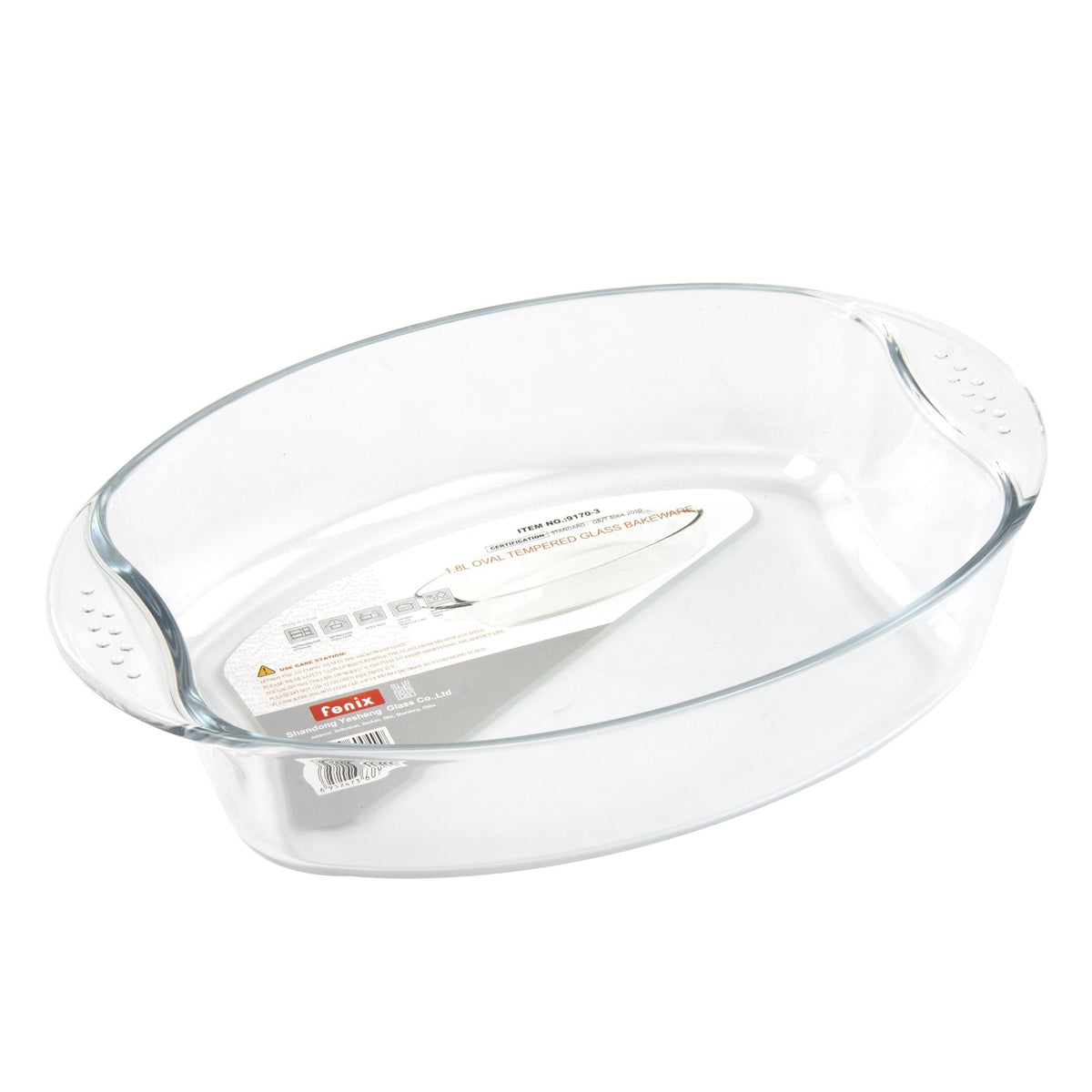 Durane Oval Tempered Glass Oven Casserole Baking Dish 1.8L (Parcel Plus Rate)