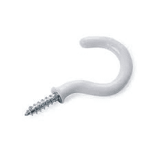 Value Pack 1 1/4'' White PVC Cup Hooks 3189