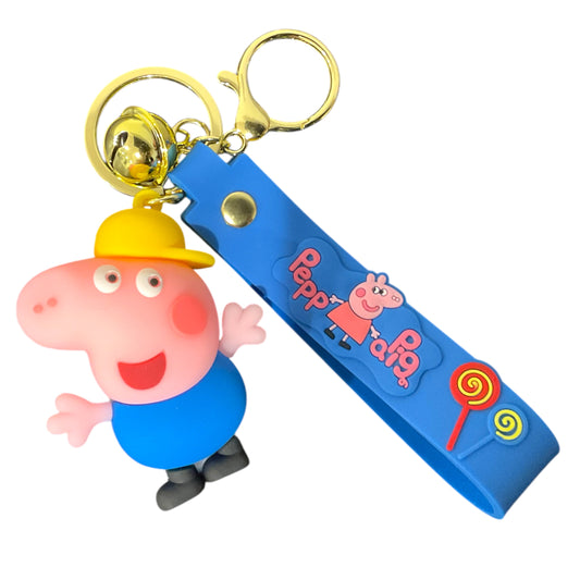 Peppa Pig George Cap 3D Silicone Keychain Keyring Pendant