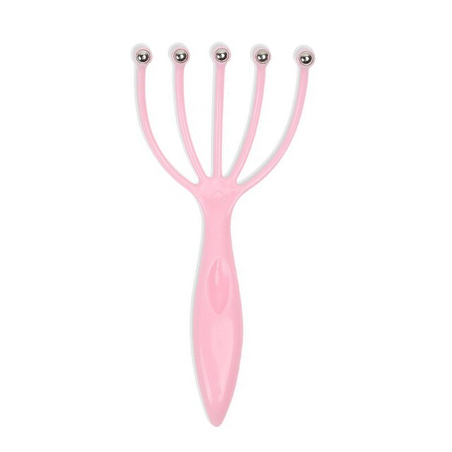 5 Claw Scalp Head Massager 18 cm Pink W6521